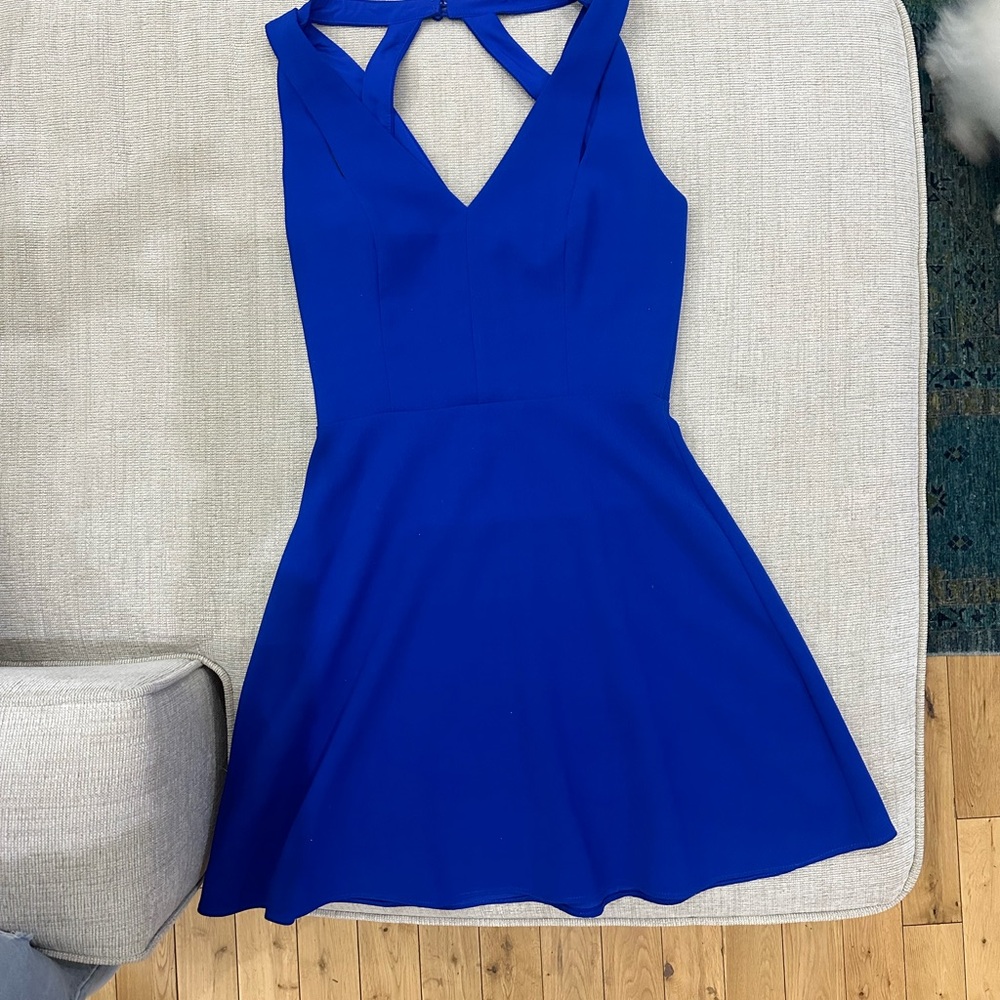 Elegant Blue Sleeveless Dress